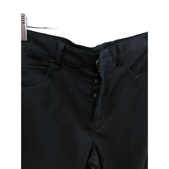 Black Emporio MM6 Maison Margiela Women's Button Fly High Waist Boot cut Pants S - Picture 3 of 7